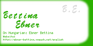 bettina ebner business card